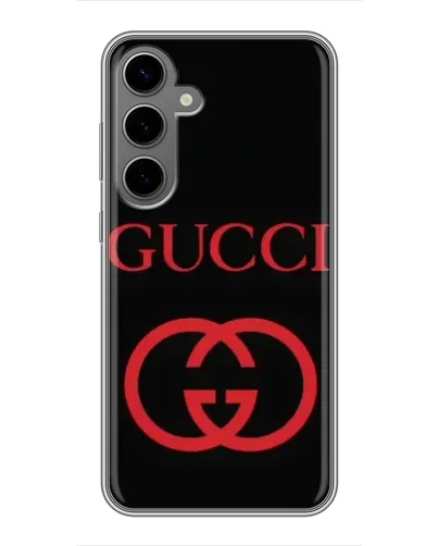 Чехол для Samsung Galaxy S24 Plus с картинкой «Gucci — красный логотип»