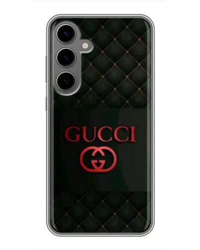 Чехол для Samsung Galaxy S24 Plus с картинкой «Gucci — стеганый черный»