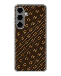 Чехол для Samsung Galaxy S24 Plus с картинкой «Gucci — золотые диагонали»