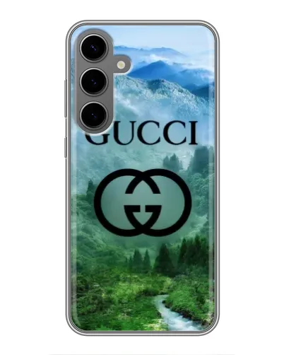 Чехол для Samsung Galaxy S24 Plus с картинкой «Gucci — горный пейзаж»