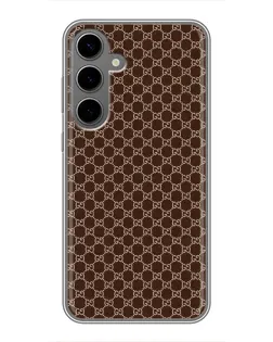 Чохол для Samsung Galaxy S24 Plus з картинкою «Gucci — шоколадна сітка»