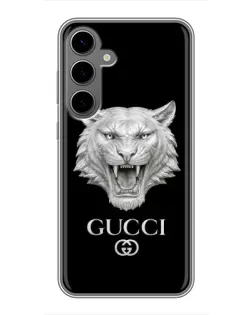 Чохол для Samsung Galaxy S24 Plus з картинкою «Gucci — срібний лев»