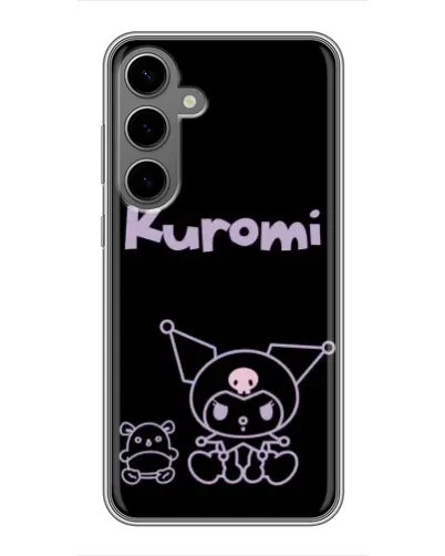 Чехол для Samsung Galaxy S24 Plus с картинкой «Kuromi — черный минимализм»