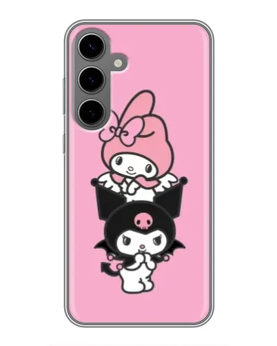 Чехол для Samsung Galaxy S24 Plus с картинкой «My Melody и Kuromi»