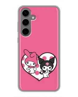 Чехол для Samsung Galaxy S24 Plus с картинкой «Kuromi и My Melody»