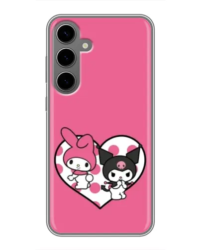 Чехол для Samsung Galaxy S24 Plus с картинкой «Kuromi и My Melody»