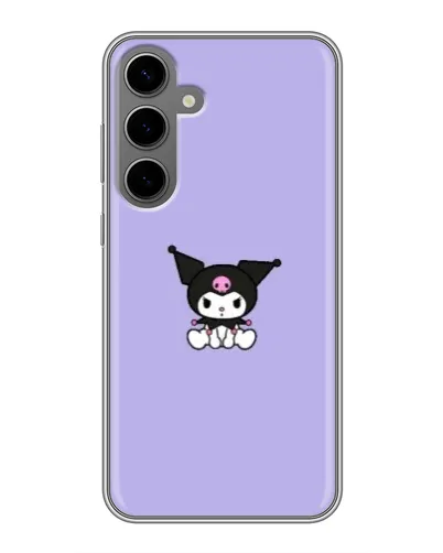 Чехол для Samsung Galaxy S24 Plus с картинкой «Kuromi — фиолетовый минимализм»