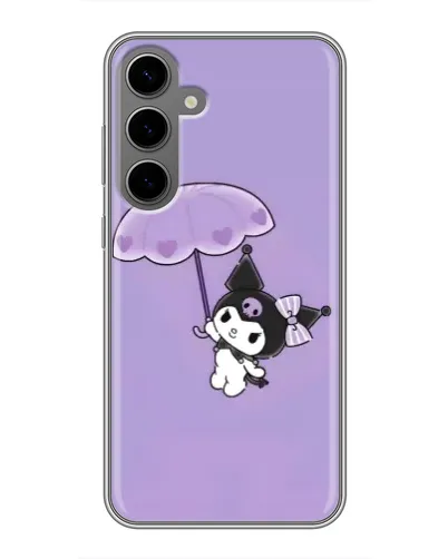 Чехол для Samsung Galaxy S24 Plus с картинкой «Kuromi с зонтиком»