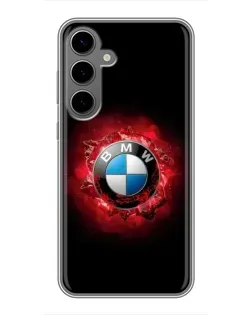 Чехол для Samsung Galaxy S24 Plus с картинкой «Логотип BMW — вспышка»
