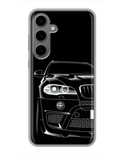Чехол для Samsung Galaxy S24 Plus с картинкой «Темный силуэт BMW»