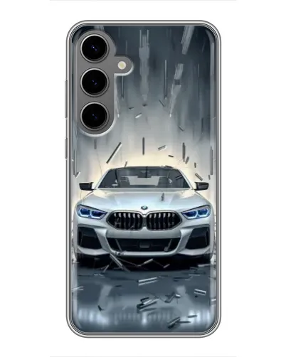 Чехол для Samsung Galaxy S24 Plus с картинкой «BMW в свете фар»