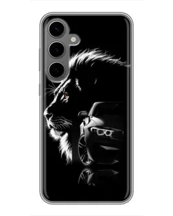 Чехол для Samsung Galaxy S24 Plus с картинкой «BMW и лев»