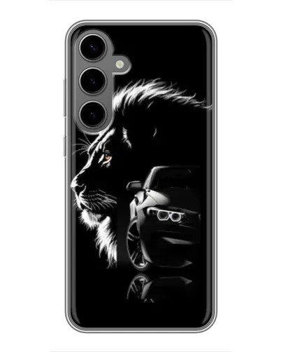 Чехол для Samsung Galaxy S24 Plus с картинкой «BMW и лев»