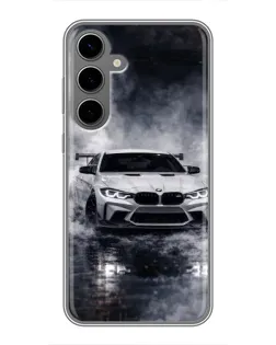 Чехол для Samsung Galaxy S24 Plus с картинкой «BMW сквозь туман»