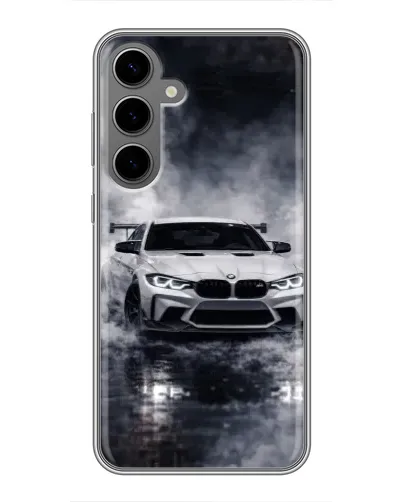 Чехол для Samsung Galaxy S24 Plus с картинкой «BMW сквозь туман»