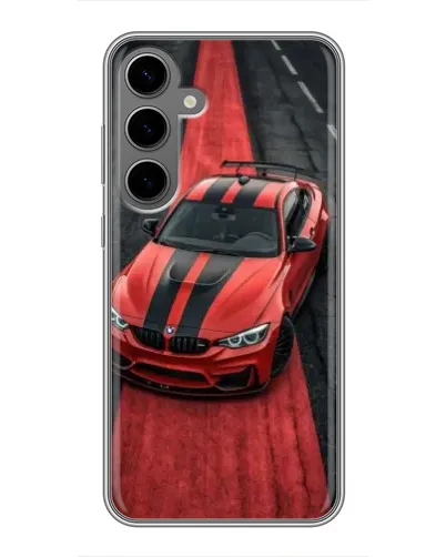 Чехол для Samsung Galaxy S24 Plus с картинкой «BMW на красной дорожке»