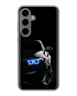 Чехол для Samsung Galaxy S24 Plus с картинкой «BMW — ночной взгляд»
