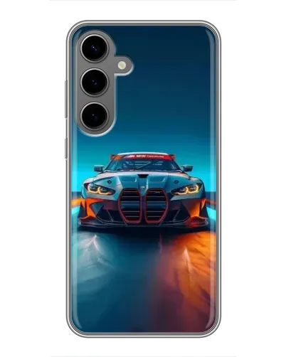 Чехол для Samsung Galaxy S24 Plus с картинкой «BMW — огни неона» Чехол для Samsung Galaxy S24 Plus с картинкой «BMW — огни неона»