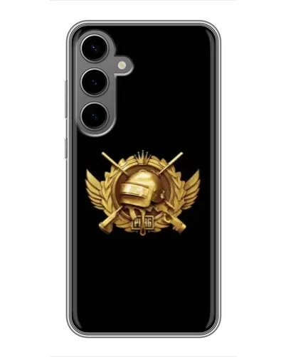 Чехол для Samsung Galaxy S24 Plus с картинкой «PUBG — оранжевый градиент» Чехол для Samsung Galaxy S24 Plus с картинкой «PUBG — оранжевый градиент»