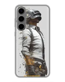Чехол для Samsung Galaxy S24 Plus с картинкой «PUBG — боец в пыли»