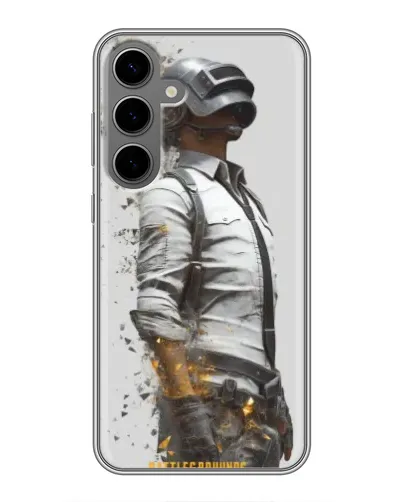 Чехол для Samsung Galaxy S24 Plus с картинкой «PUBG — боец в пыли» Чехол для Samsung Galaxy S24 Plus с картинкой «PUBG — боец в пыли»