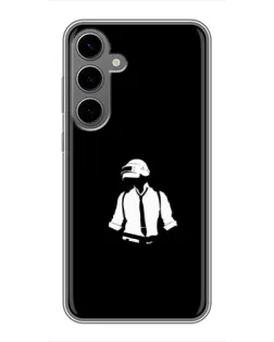 Чехол для Samsung Galaxy S24 Plus с картинкой «PUBG — белый шлем»
