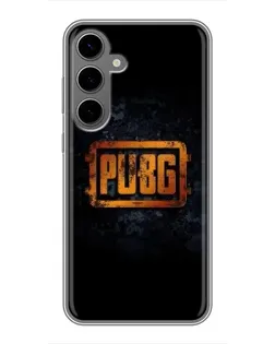 Чехол для Samsung Galaxy S24 Plus с картинкой «PUBG — золотой логотип»