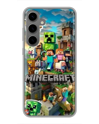 Чехол для Samsung Galaxy S24 Plus с картинкой «Замок Minecraft»
