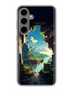 Чехол для Samsung Galaxy S24 Plus с картинкой «Вид из пещеры»