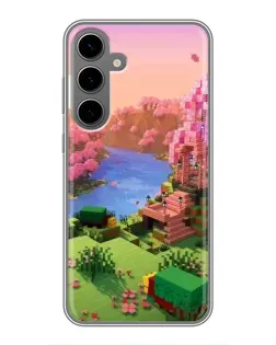 Чехол для Samsung Galaxy S24 Plus с картинкой «Розовое дерево Minecraft»