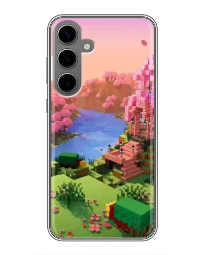 Чехол для Samsung Galaxy S24 Plus с картинкой «Розовое дерево Minecraft»