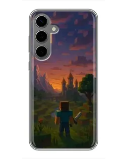 Чехол для Samsung Galaxy S24 Plus с картинкой «Стив у башни»