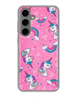 Чехол для Samsung Galaxy S24 Plus с картинкой «Unicorn паттерн розовый» Чехол для Samsung Galaxy S24 Plus с картинкой «Unicorn паттерн розовый»