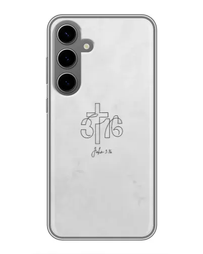 Чехол для Samsung Galaxy S24 Plus с картинкой «Иоанна 3:16 Крест»