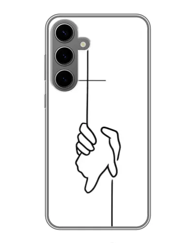 Чехол для Samsung Galaxy S24 Plus с картинкой «Рука держит»