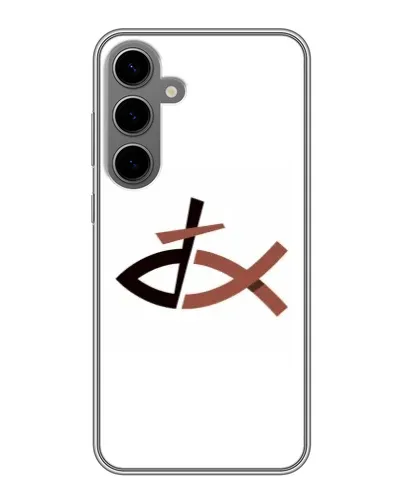 Чехол для Samsung Galaxy S24 Plus с картинкой «Рыба и крест»