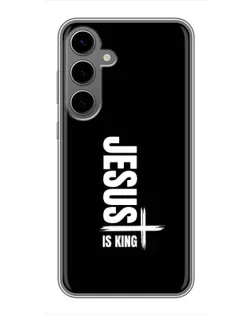 Чехол для Samsung Galaxy S24 Plus с картинкой «Вертикаль веры Jesus»