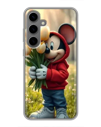 Чехол для Samsung Galaxy S24 Plus с картинкой «Микки с тюльпанами» Чехол для Samsung Galaxy S24 Plus с картинкой «Микки с тюльпанами»