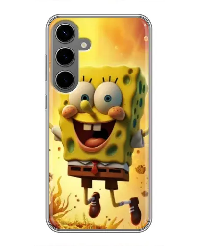 Чехол для Samsung Galaxy S24 Plus с картинкой «Губка Боб прыгает» Чехол для Samsung Galaxy S24 Plus с картинкой «Губка Боб прыгает»