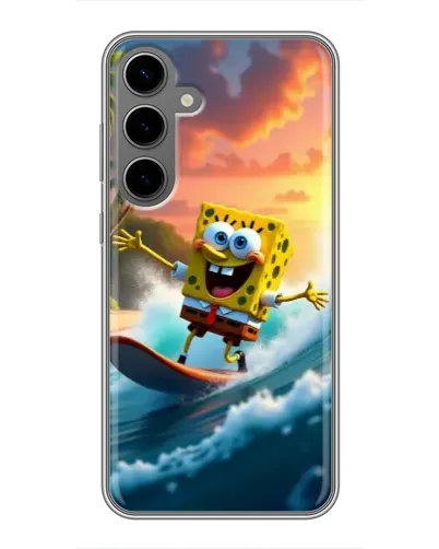 Чехол для Samsung Galaxy S24 Plus с картинкой «Губка Боб серфингист» Чехол для Samsung Galaxy S24 Plus с картинкой «Губка Боб серфингист»