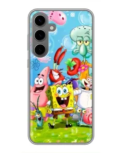 Чехол для Samsung Galaxy S24 Plus с картинкой «Губка Боб и друзья»
