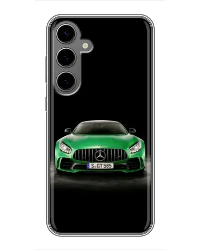 Чехол для Samsung Galaxy S24 Plus с картинкой «Mercedes — неоновый лого» Чехол для Samsung Galaxy S24 Plus с картинкой «Mercedes — неоновый лого»