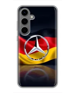 Чехол для Samsung Galaxy S24 Plus с картинкой «Mercedes — флаг Германии»