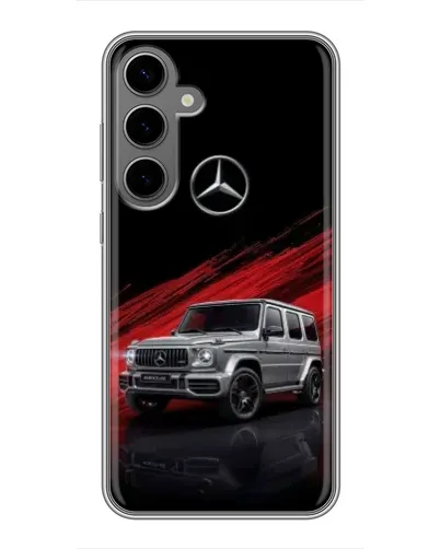 Чехол для Samsung Galaxy S24 Plus с картинкой «Mercedes G-Class красный» Чехол для Samsung Galaxy S24 Plus с картинкой «Mercedes G-Class красный»