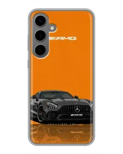 Чехол для Samsung Galaxy S24 Plus с картинкой «Оранжевый Mercedes AMG»