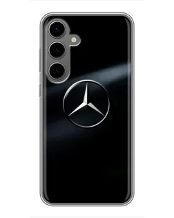 Чехол для Samsung Galaxy S24 Plus с картинкой «Mercedes на металле»