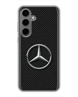Чехол для Samsung Galaxy S24 Plus с картинкой «Карбоновый Mercedes стиль»