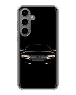 Чехол для Samsung Galaxy S24 Plus с картинкой «Audi — ночной контур»
