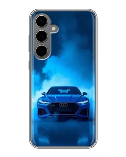 Чехол для Samsung Galaxy S24 Plus с картинкой «Audi — голубая энергия» Чехол для Samsung Galaxy S24 Plus с картинкой «Audi — голубая энергия»