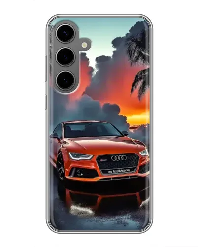 Чехол для Samsung Galaxy S24 Plus с картинкой «Audi — закат» Чехол для Samsung Galaxy S24 Plus с картинкой «Audi — закат»